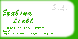 szabina liebl business card